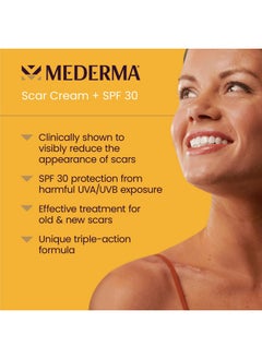 ميديرما كريم الندبات بلس SPF 30، واقي من الشمس، يحمي من أضرار الشمس، يقلل من ظهور الندبات، 40 جرام، (2 × 20 جرام)  - Image 2