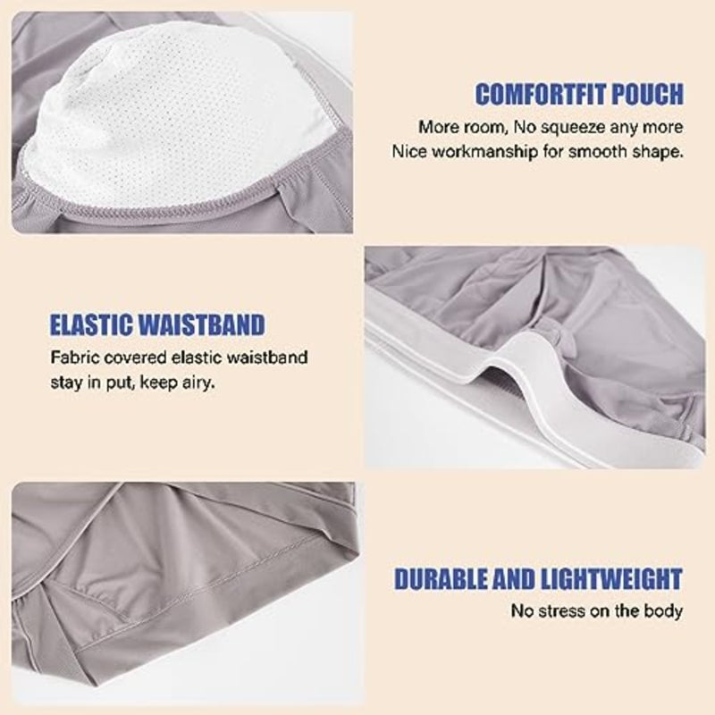 HOOFSAN Mn's Brifs Unrwar Silky Bikinis Thongs No Fly Pouch Moistur-Wicking Unrpants for Mn Multi - Image 4