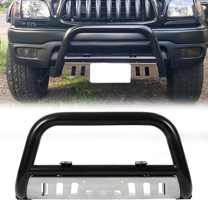 شريط Bull Bar من ECOTRIC متوافق مع تويوتا تاكوما 1998-2004 وتويوتا 4 رانر 1996-1998، حارس شبكي أمامي من 3 أنابيب