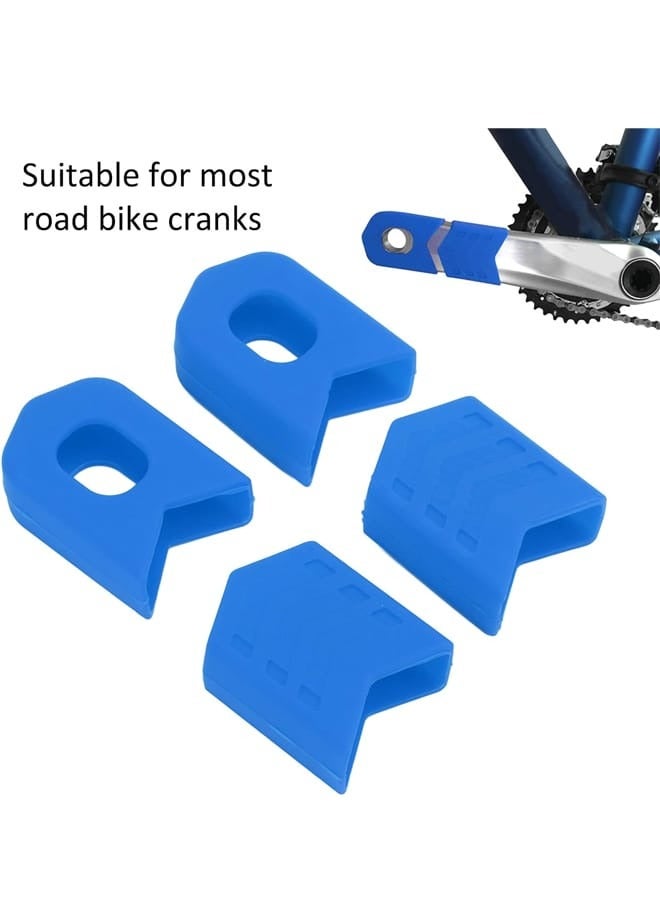 fashionhome 4-Pieces Bike Crankset Protector Sleeve Cover Bicycles Crank Protective Silicone Arm Boot Dustproof Waterproof Crank Arm Cover  - Image 3