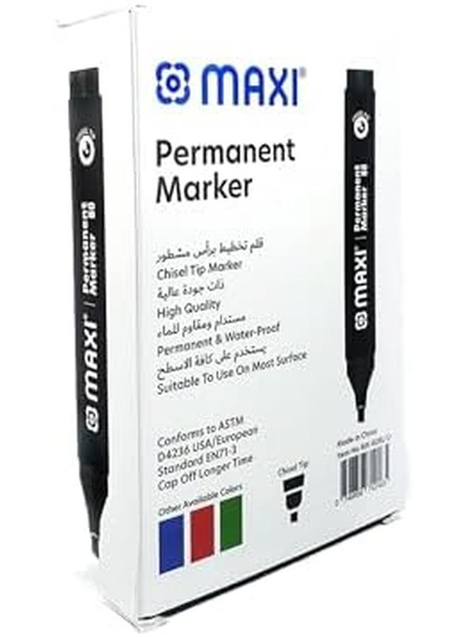 Maxi Mx 80Bl10 Permanent Marker Chisel 10 Pieces Black - Image 4