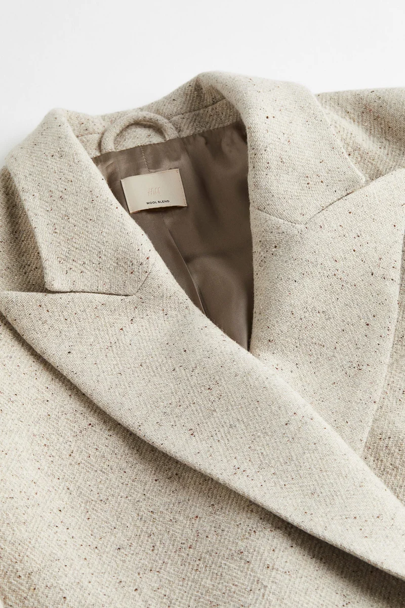 اتش اند ام جاكيت من مزيج الصوف