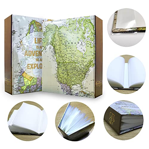 Holoary Photo Albums 4x6 100 Photos, Small Size 1 Picture Per Page, 100 Pockets 4"x6", Printed Book Cover Old Map Adventure Travel Vacation - Image 5