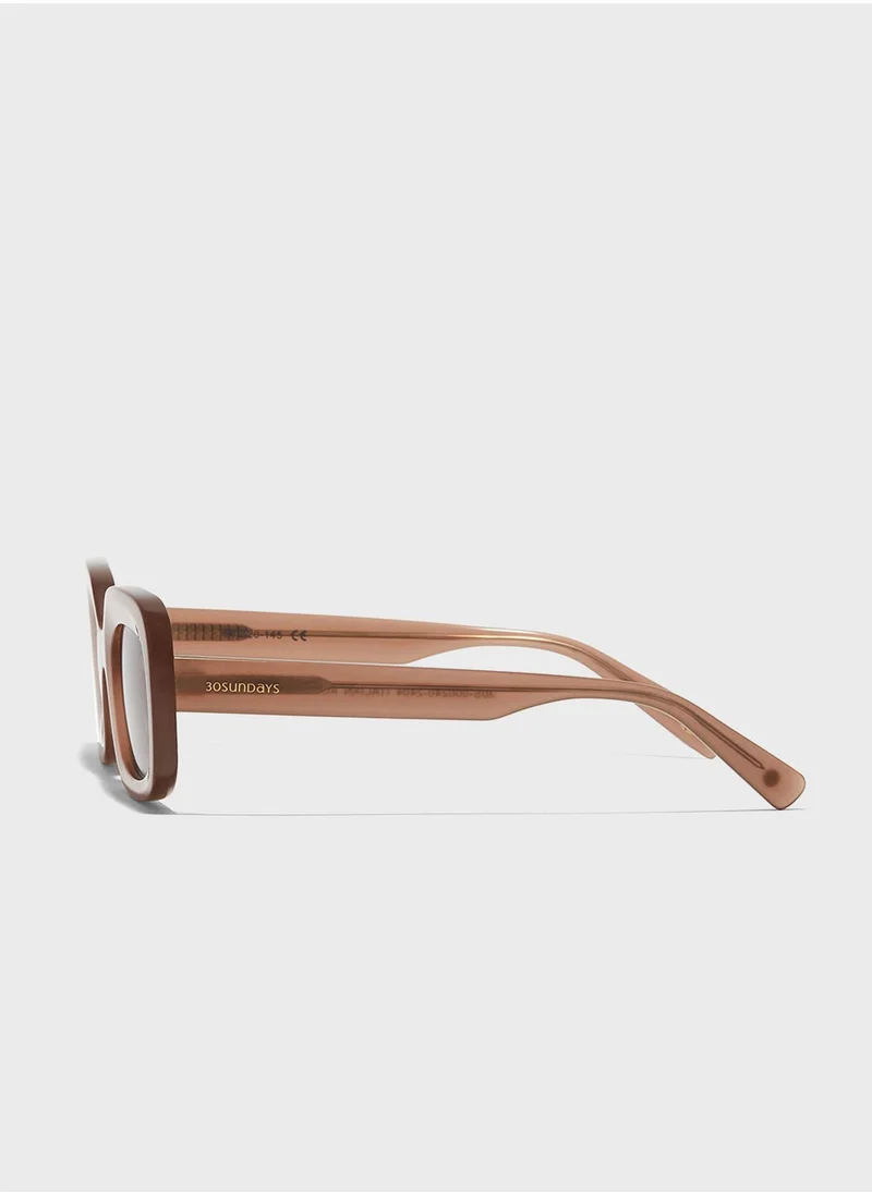 30Sundays Sundown Rectangular Sunglasses