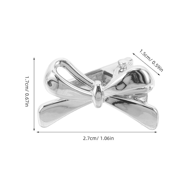 Generic 60pcs Silver Bow Hair Clips for Women Teen Mini Butterfly Hair Barrettes with Bowknot Design Decorative Pins for Wedding Birthday Party Accessories - Image 3