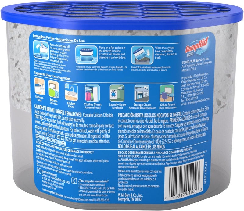 DampRid FG100 Unscented Disposable Moisture Absorber - 10.5 Ounce, White - Image 2