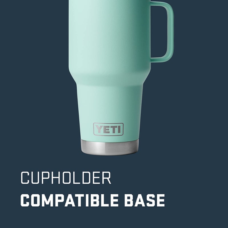 YETI Rambler 30 oz Travel Mug, Stainless Steel, Vacuum Insulated with Stronghold Lid, Seafoam - Image 2