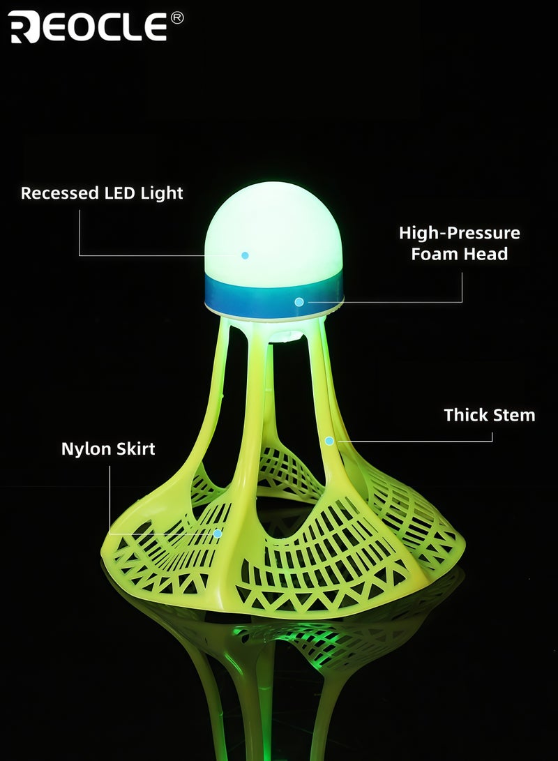 REOCLE 5PCS Windproof Badminton Shuttlecocks with Nylon Material and Wind Resistant Design Durable Sports Birdies with Hit Resistant Feature for Outdoor Practice Training Use - Image 3