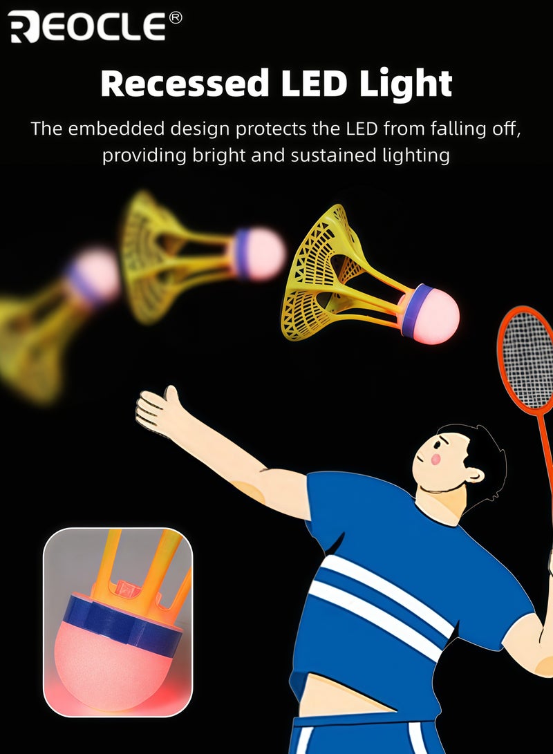 REOCLE 5PCS Windproof Badminton Shuttlecocks with Nylon Material and Wind Resistant Design Durable Sports Birdies with Hit Resistant Feature for Outdoor Practice Training Use - Image 4