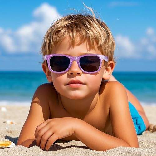 obmwang 3 Pack Kids Sunglasses Girls Princess Glitter Sunglasses for Toddler Girls Cute Glasses UV 400 Protection - Image 4