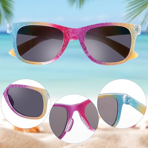 obmwang 3 Pack Kids Sunglasses Girls Princess Glitter Sunglasses for Toddler Girls Cute Glasses UV 400 Protection - Image 3