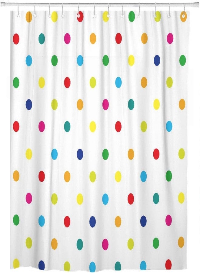 ArtSocket Shower Curtain Geometric Colorful Rainbow Polka Dot Home Bathroom Decor Polyester Fabric Waterproof 72 x 72 Inches Set with Hooks - Image 1