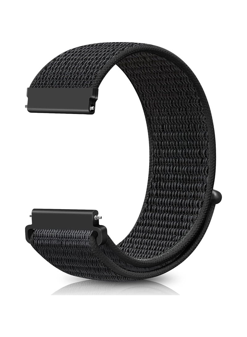 22MM Nylon Strap Replacement for Redmi Watch 5 Active/Lite,Soft Quick Release Watch Band for Huawei Watch GT5/GT4 46mm,Black  - Image 1