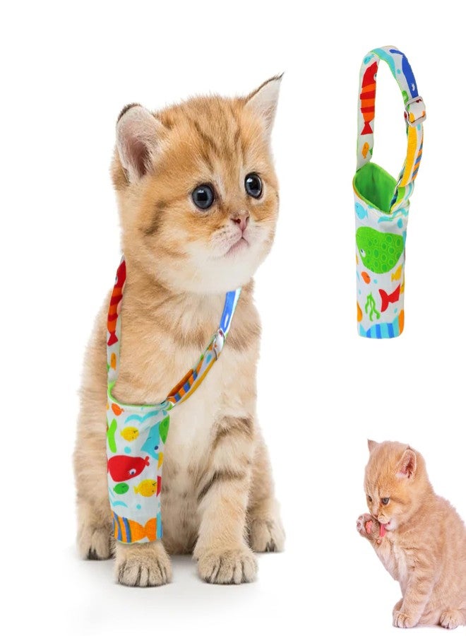vomvomp Cat Recovery Sleeve Single Front Leg Sleeve No Lick Sleeve Cat Overgrooming Sleeve with Shoulder Strap Alternative Cone Collar for Cats Front Leg Protector Suffers from Anxiety - Image 1