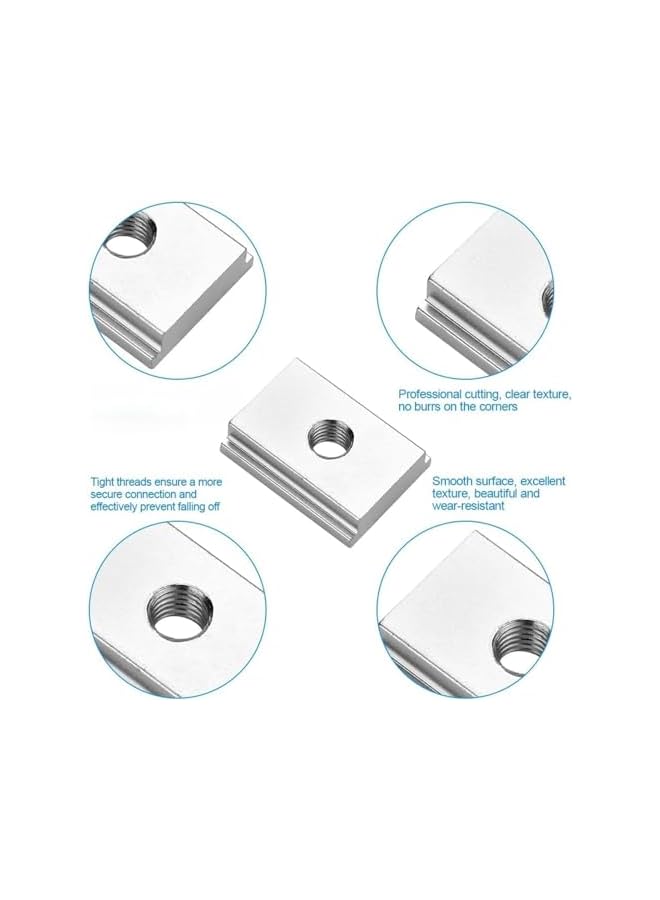 promass 18PCS T-Track Sliding Nut M8 T-Slot Bolts Aluminum Alloy Slot Fastener Set with Stainless Steel T-Slot Nut and Plastic T-Track Bolts Knobs for Woodworking Tool Workbenches Jigs and Fixt - Image 3