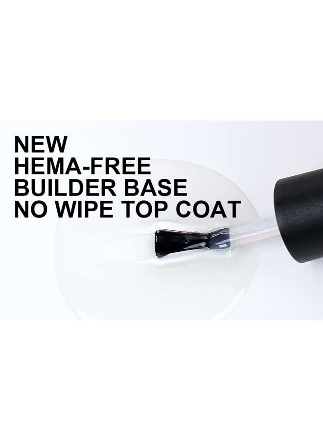 AIMEILI Soak Off Hema-Free Gel Nail Polish Cruelty Free Vegan Builder Base and No Wipe Top Set - 2 x 15ml - Image 5