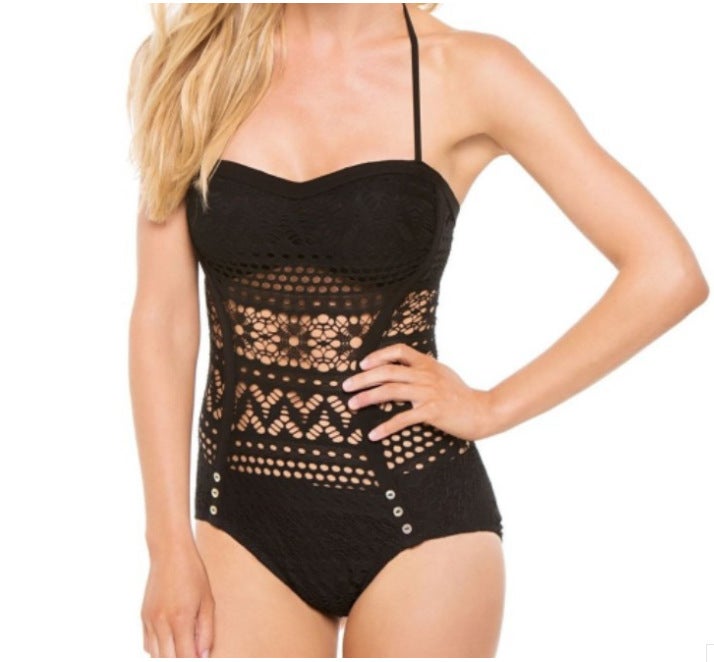 2022 new South Korea ladies mesh one-piece swimsuit bikini swimsuit sexy hollow bikini foreign trade wholesale - Image 1