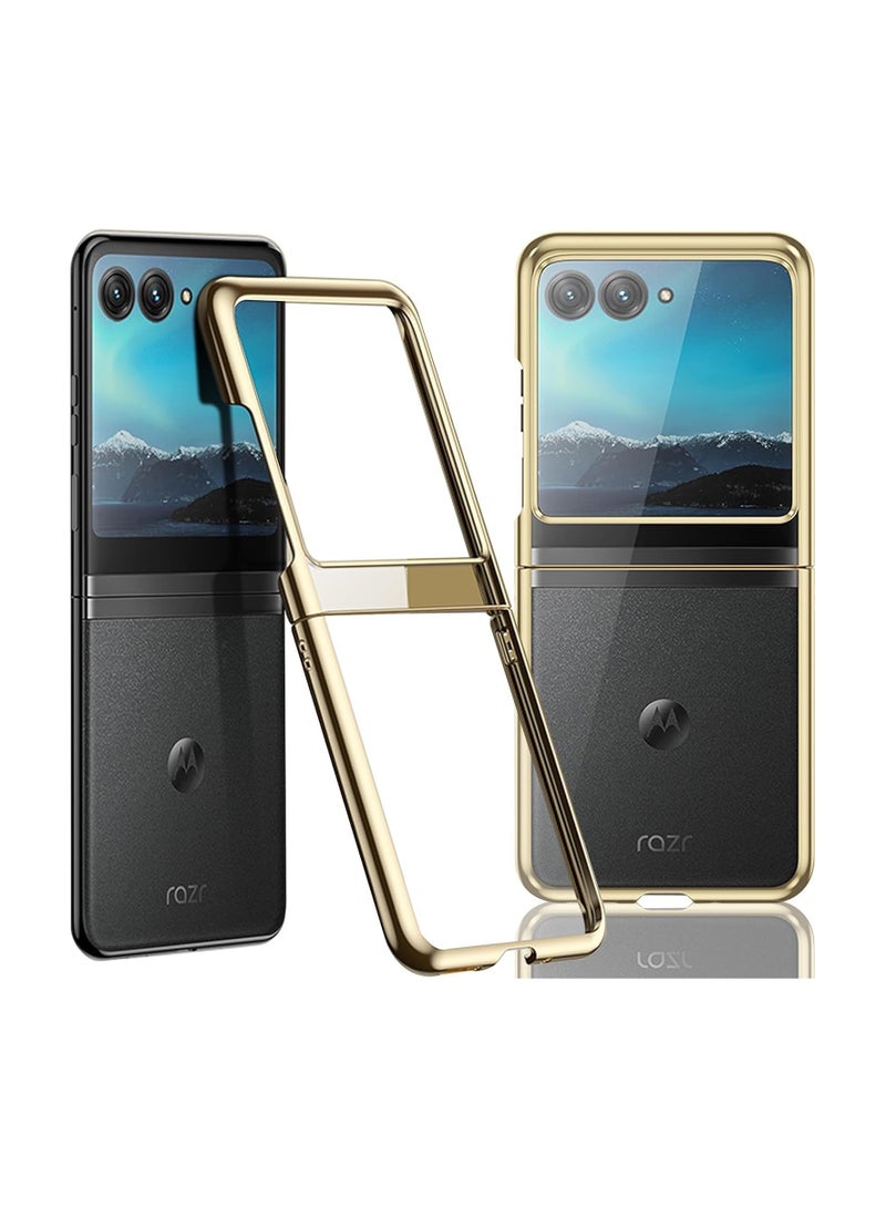 The clamshell case is compatible with the MOTOROLA Razr 40 Ultra case, the transparent Moto Razr 40 Ultra case, and the electroplated shockproof protection case for the Moto Razr 40 Ultra 2023
