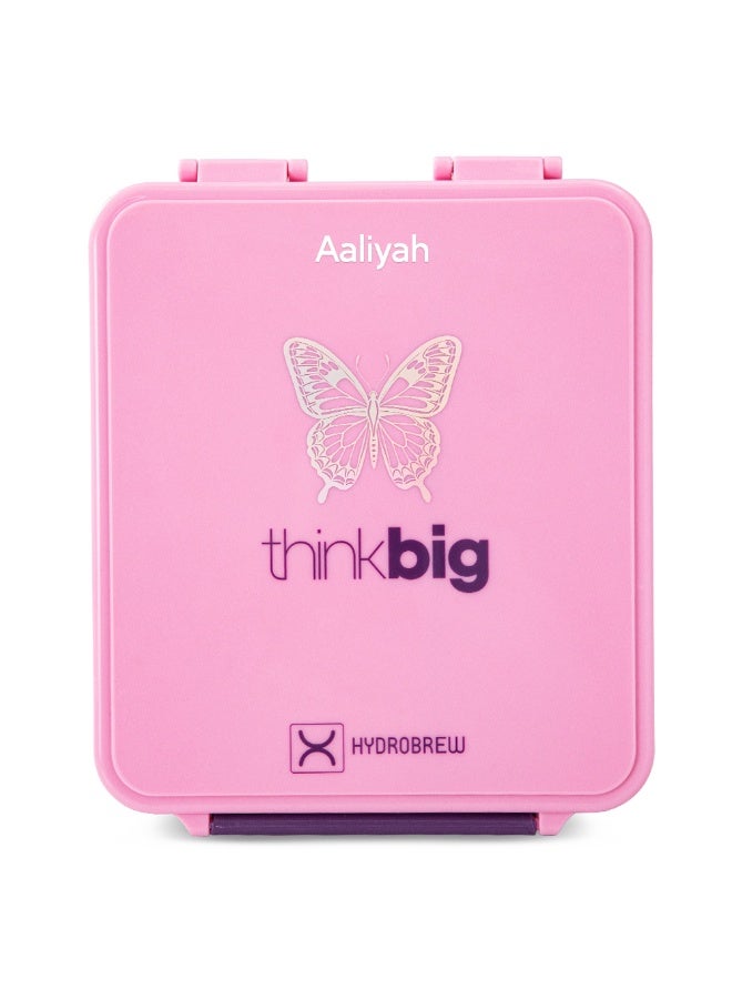 Hydrobrew Personalized Bento Lunch Box w/Steel Food Jar - ThinkBig Pink - Image 1