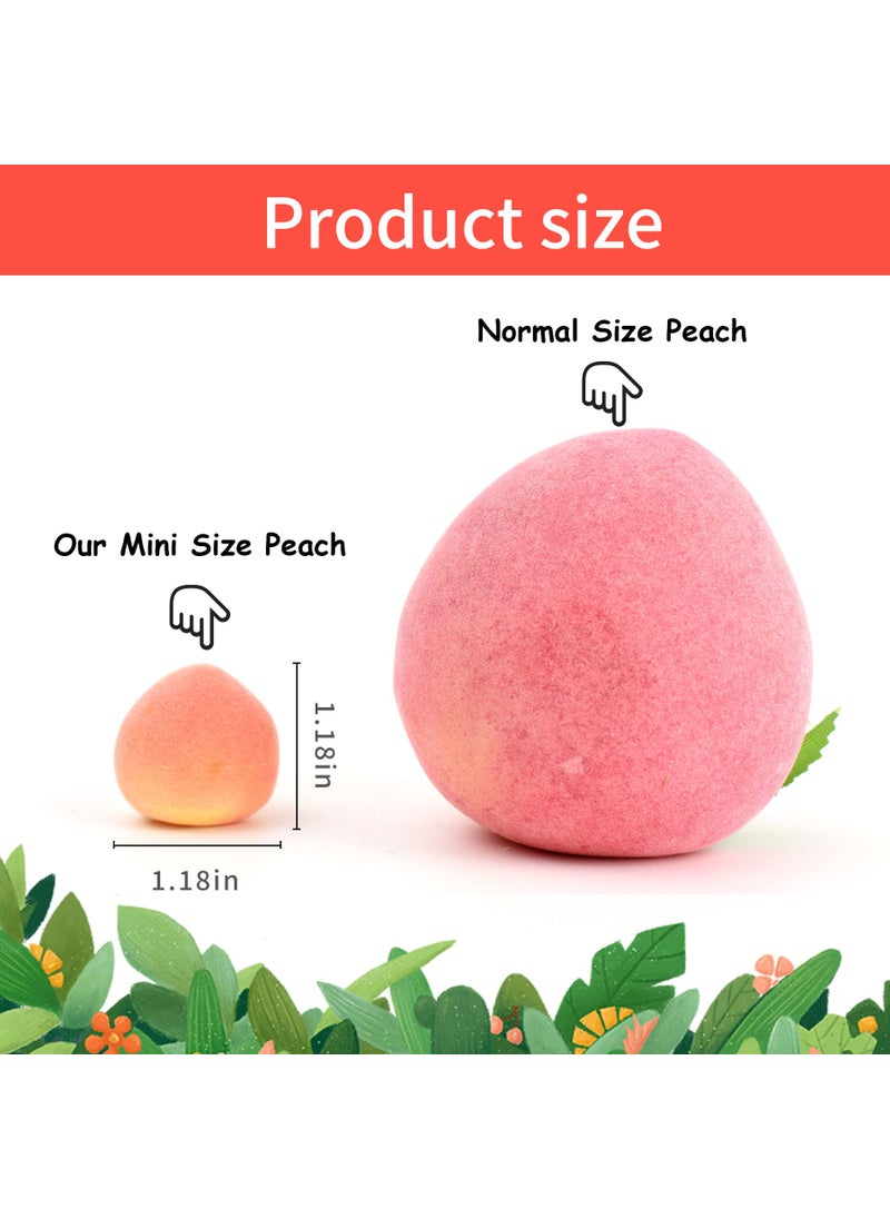 HAIOPS HAIOPS 20PCS Mini Artificial Peach Fake Fruit Lifelike Peach for Home Kitchen D?cor  Photo Props  - Image 2