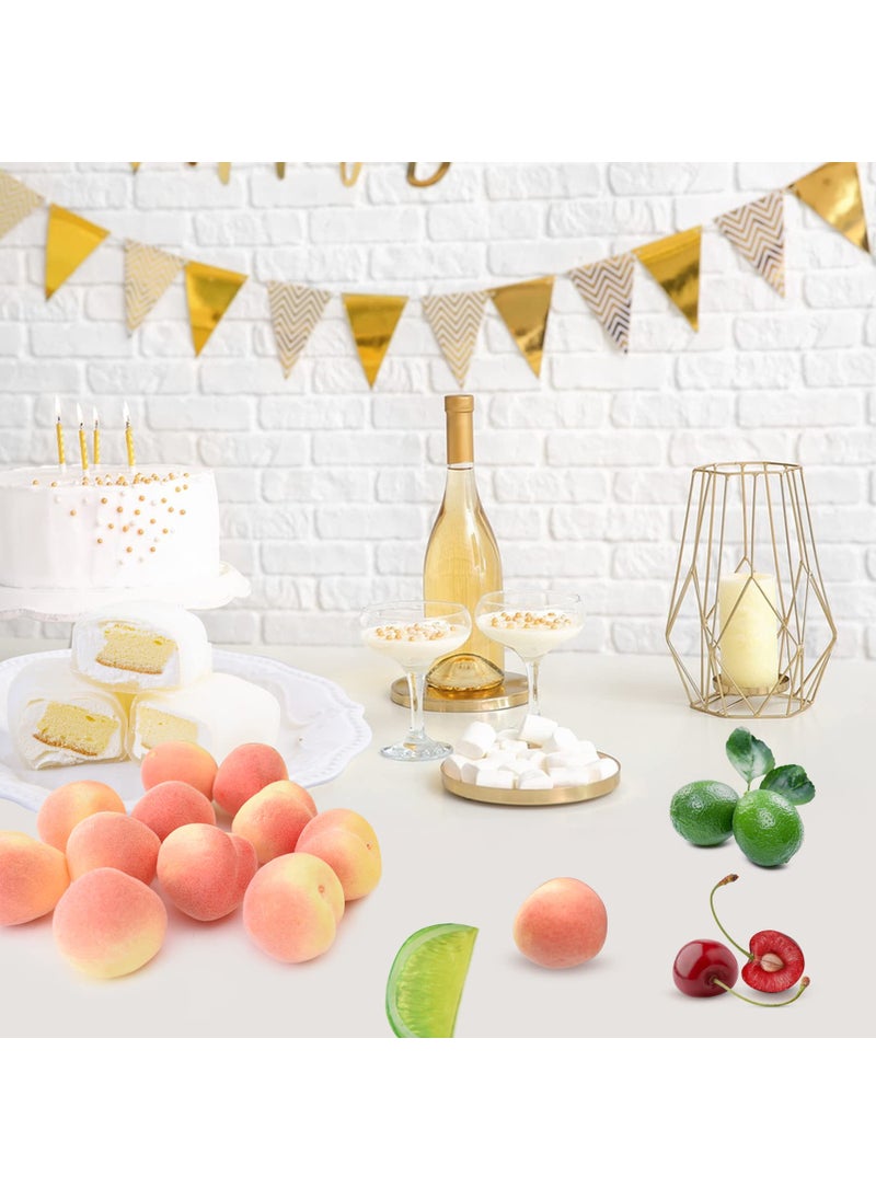 HAIOPS HAIOPS 20PCS Mini Artificial Peach Fake Fruit Lifelike Peach for Home Kitchen D?cor  Photo Props  - Image 3