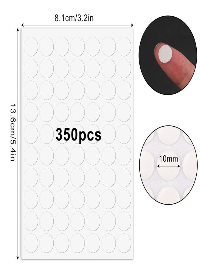BUSOHA 350 Pieces Double Sided Adhesive Dots Transparent Removable Self Adhesive Round Acrylic No Trace Sticky Clay Waterproof Dot Stickers for Wall Hanging Festival Decoration (10mm) - Image 2