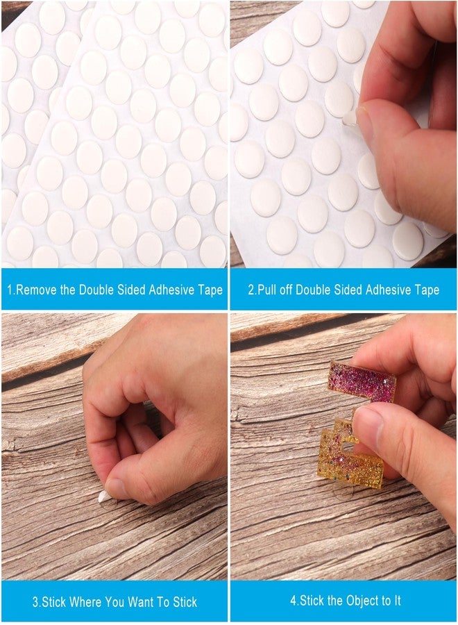 BUSOHA 350 Pieces Double Sided Adhesive Dots Transparent Removable Self Adhesive Round Acrylic No Trace Sticky Clay Waterproof Dot Stickers for Wall Hanging Festival Decoration (10mm) - Image 4