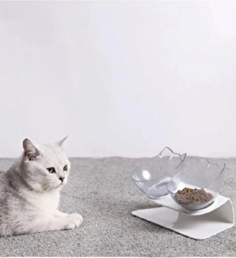 Tineke Cat Head Food Bowl with Stand