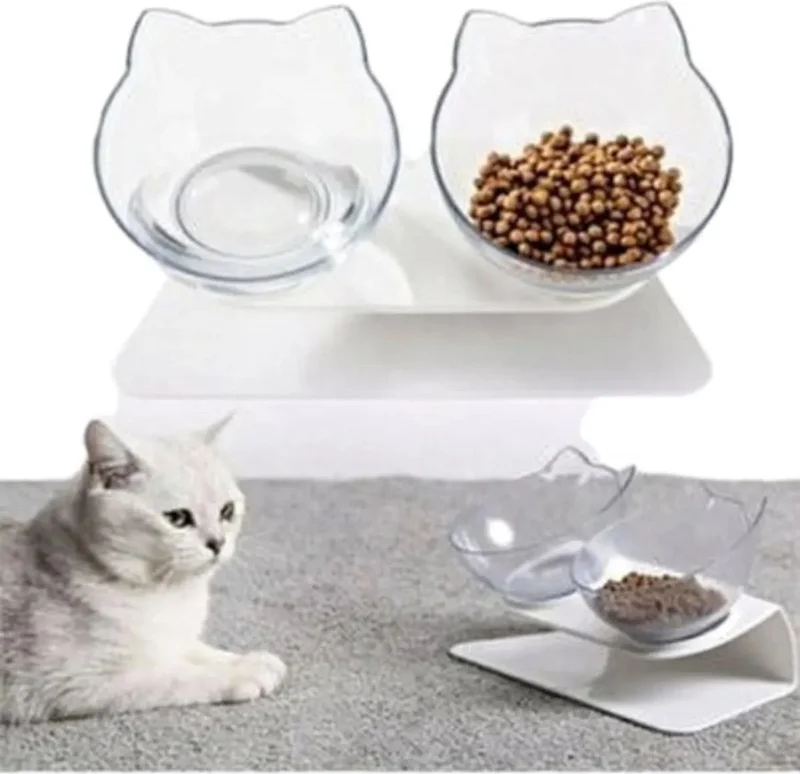 Tineke Cat Head Food Bowl with Stand