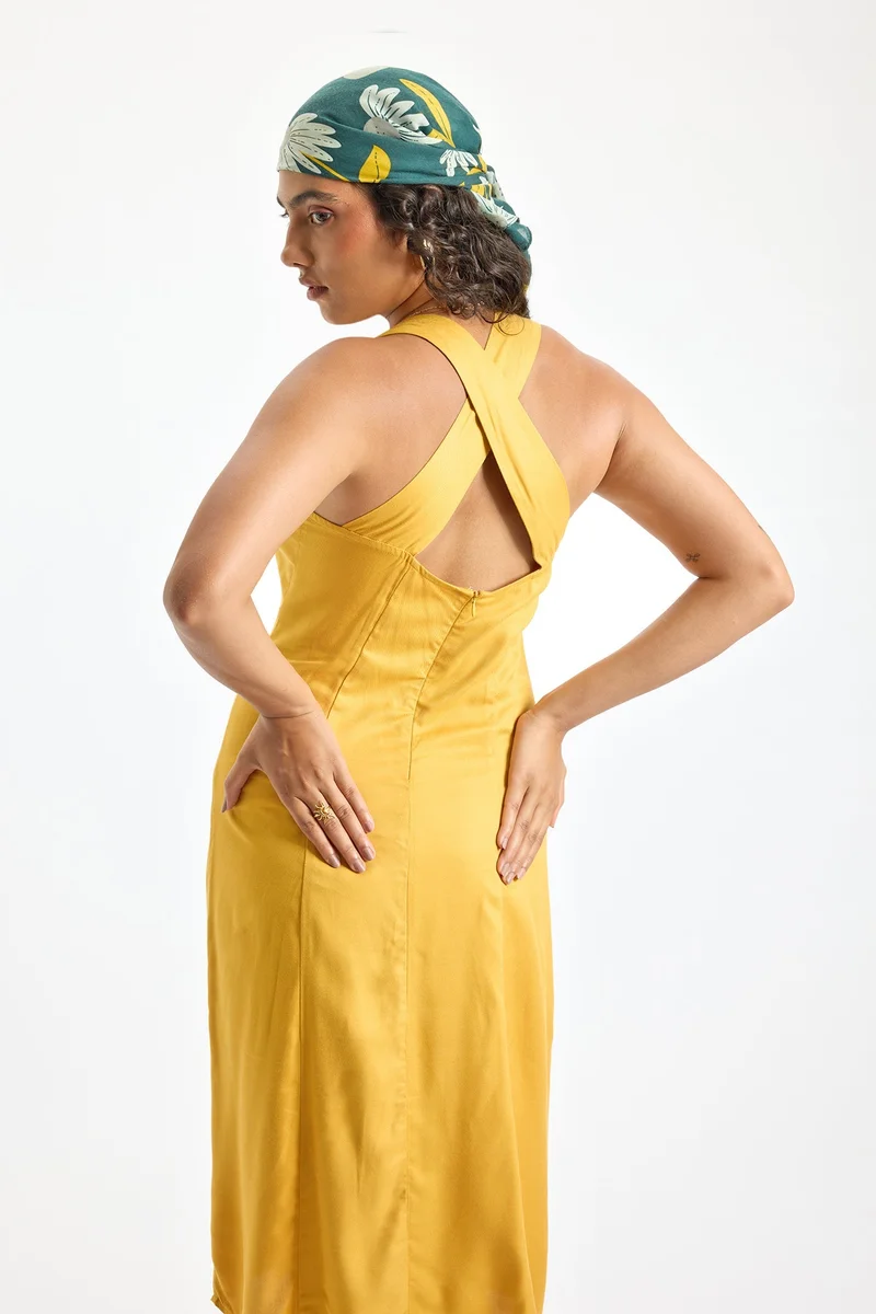 Virgio Sleeveless Halter Midi Dress