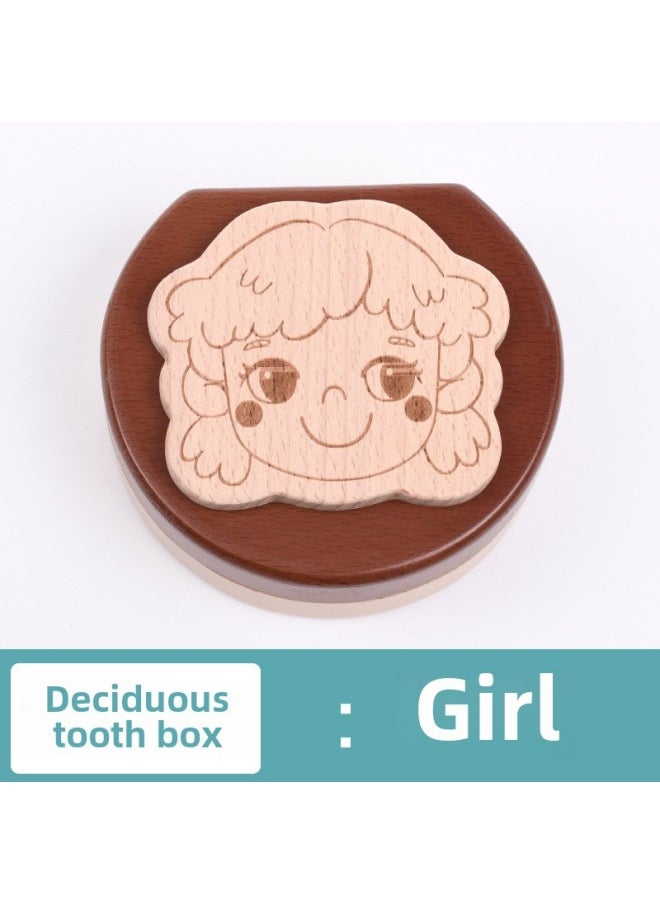 Generic Deciduous Teeth Commemorative Box Boys And Girls Deciduous Teeth Box Children's Teeth Storage Box Baby's Teeth Storage Box-Color:Girls  - Image 1