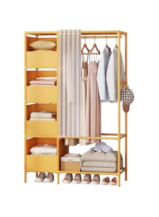 HOOKOR Clothes Rack, Clothing Rack with Storage Bag, Garment Rack, Non-woven Shelves for Shoes, Clothes Rack for Bedroom, Hallway, Entryway (28-08) - Image 1