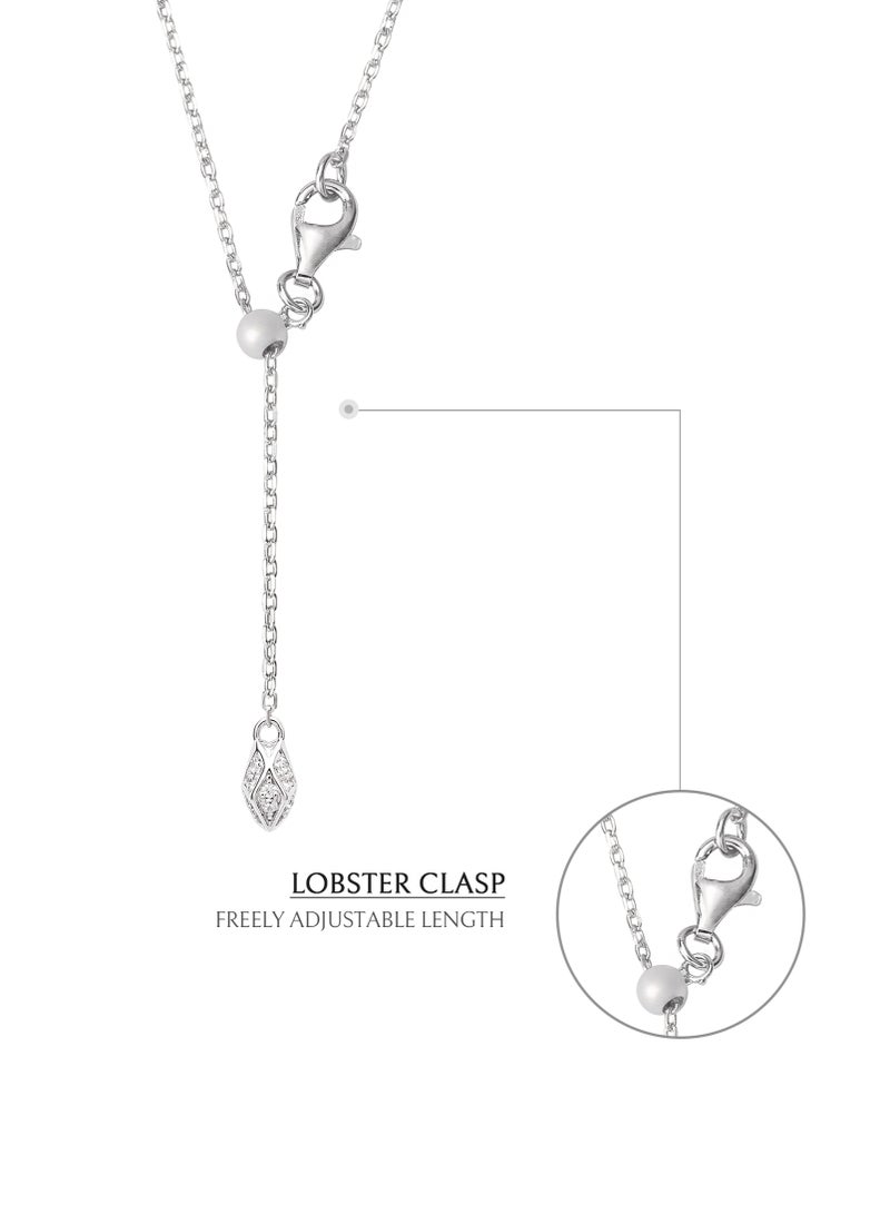 AWNL Lunar Elegance Women's Necklace - Pendant with CZ Diamond and Sterling Silver, Middle East Exclusive Collection - Image 5