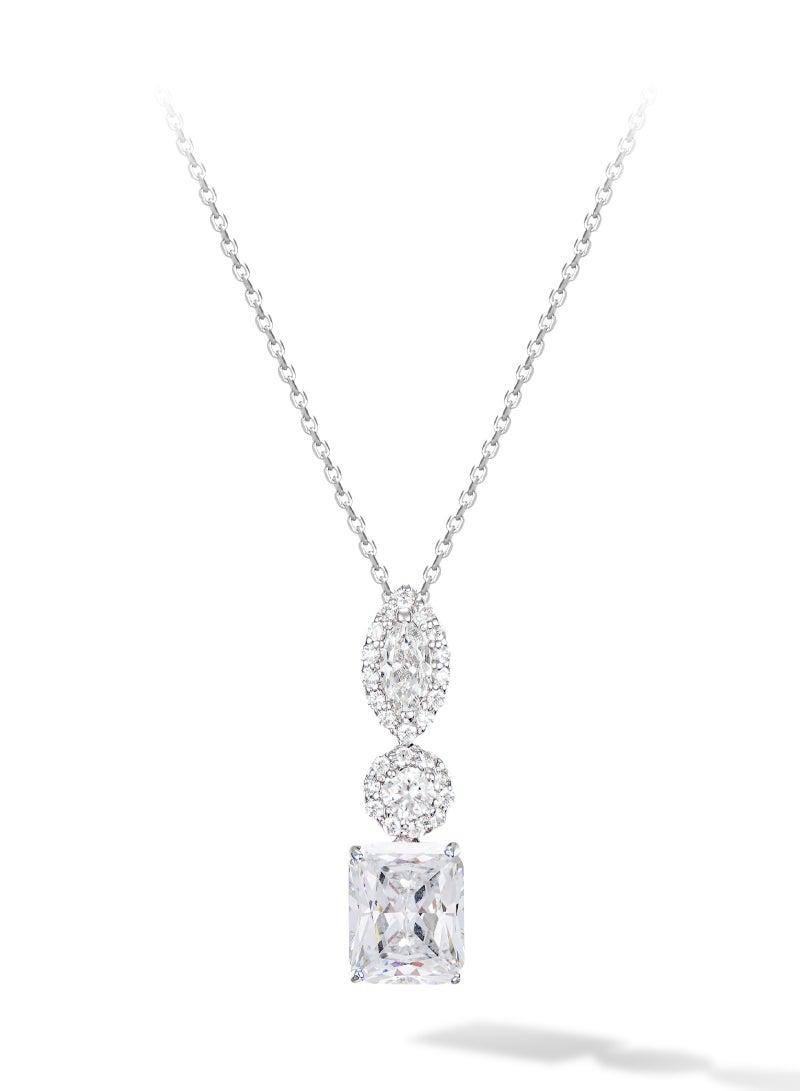AWNL Lunar Elegance Women's Necklace - Pendant with CZ Diamond and Sterling Silver, Middle East Exclusive Collection - Image 2
