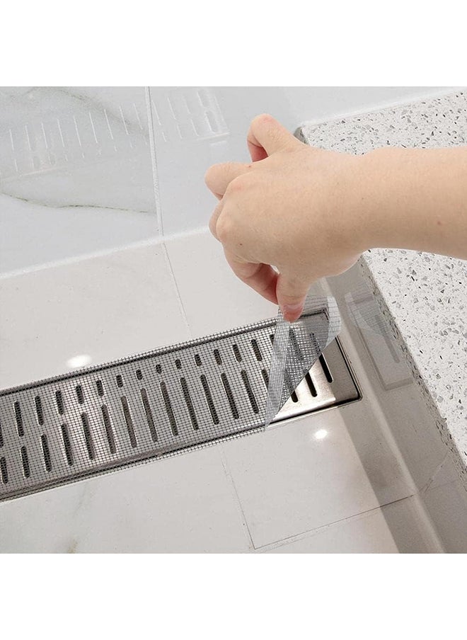 Generic Shower Drain Hair Catcher Mesh Stickers,Kitchen Bathroom Floor Drain Catcher Anticlogging Filter Sticker,Shower Drain Adapter Hair Stopper,Drain Covers To Catch Hair7Cm X 10M  - Image 3