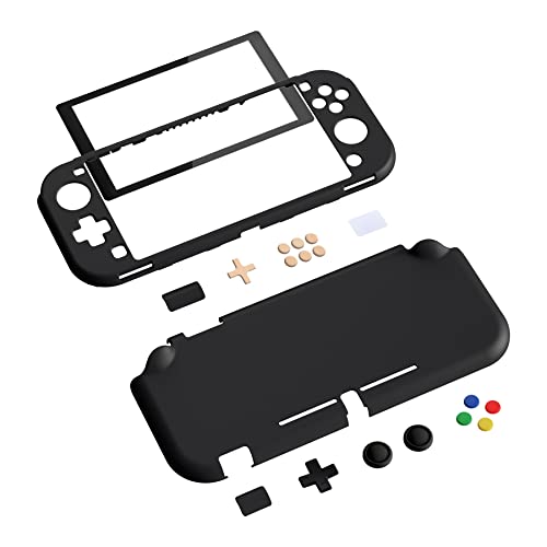 eXtremeRate PlayVital Black Protective Grip Case for Nintendo Switch Lite, Hard Cover Protector for Nintendo Switch Lite - Screen Protector & Thumb Grips & Buttons Caps Stickers Included - Image 2