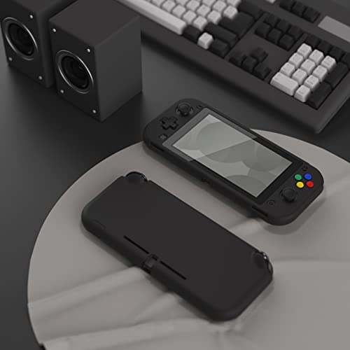 eXtremeRate PlayVital Black Protective Grip Case for Nintendo Switch Lite, Hard Cover Protector for Nintendo Switch Lite - Screen Protector & Thumb Grips & Buttons Caps Stickers Included - Image 3