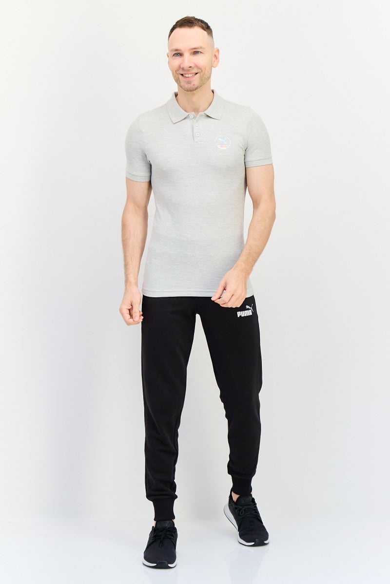 PUMA Men Sportswear Fit Short Sleeve Outdoor Polo, Grey - Image 3