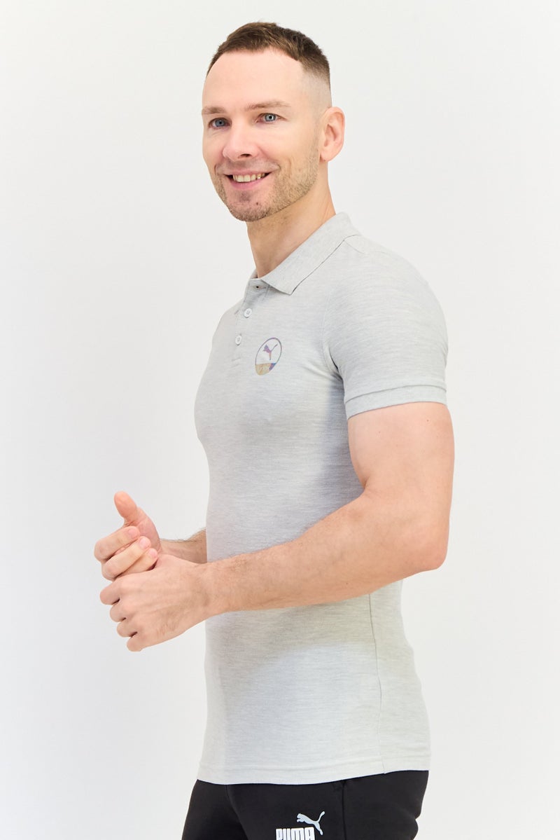 PUMA Men Sportswear Fit Short Sleeve Outdoor Polo, Grey - Image 4