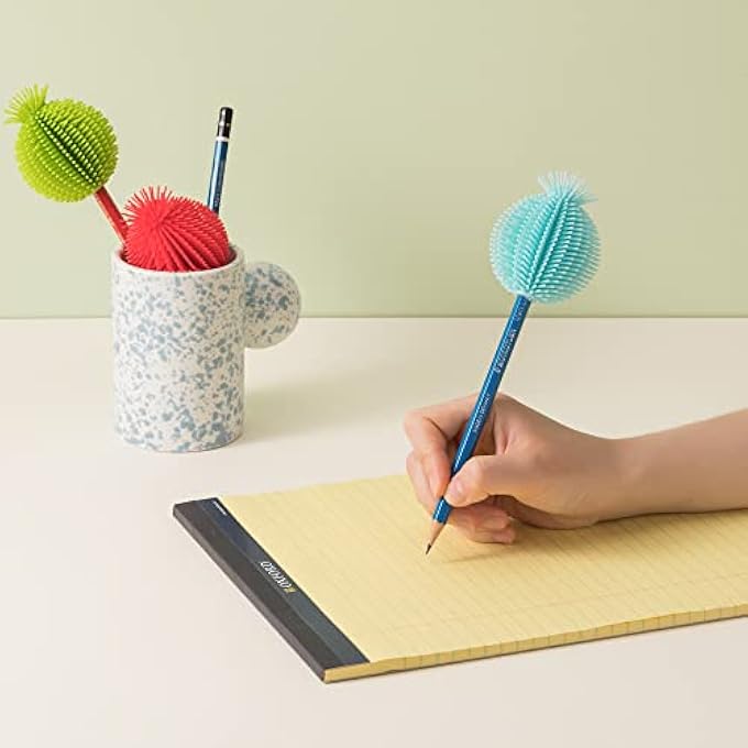 Spike Silicone Fidget Sensory Balls Stress Relief Anti-Anxiety Toys for School, Home & Work - 3 Pack Multicolor Set - Image 4