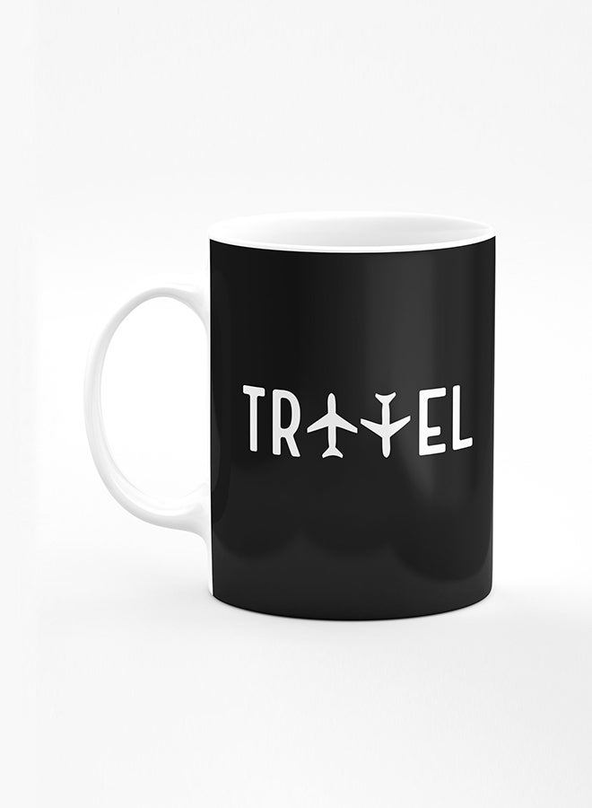 ستايلايزد كوب قهوة مطبوع مصمم بمقبض شديد التحمل 11 أونصة أكواب هدايا شخصية من السيراميك [آمن للاستخدام في الميكروويف ومقاوم للغسل في غسالة الصحون] - طباعة رخامية أسود - Image 1