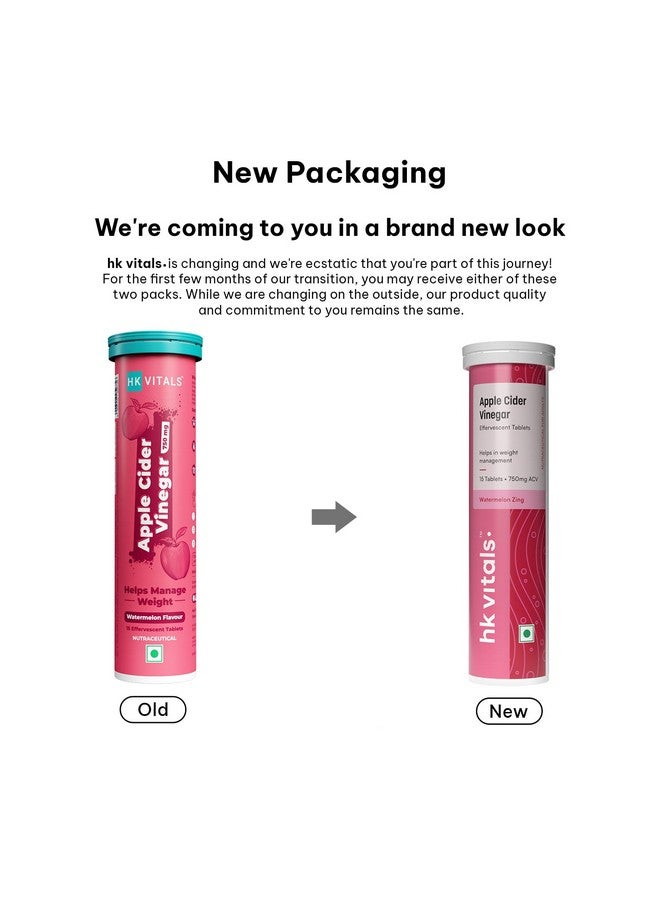 HealthKart Hk Vitals خل التفاح 750 ملغ (بطيخ، 15 كبسولة) | لإدارة الوزن وصحة الأمعاء، يدعم الهضم، 1 عدد - Image 2