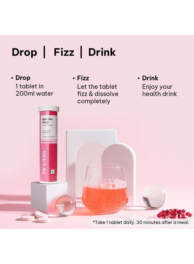 HealthKart Hk Vitals خل التفاح 750 ملغ (بطيخ، 15 كبسولة) | لإدارة الوزن وصحة الأمعاء، يدعم الهضم، 1 عدد - Image 5