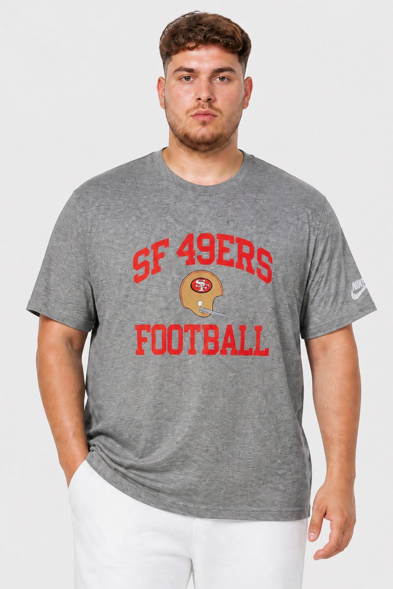 Nike x NFL Men Sportswear Fit San Francisco 49ers Football T-Shirt, Grey - Image 1