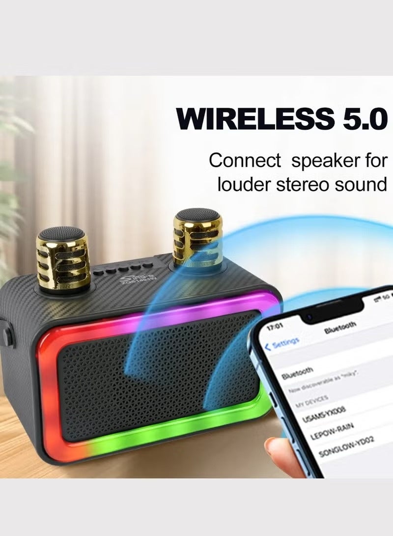 singe Mini Portable Rechargeable Speaker with RGB Flash Light and Outdoor Microphone Home 2 - Image 4