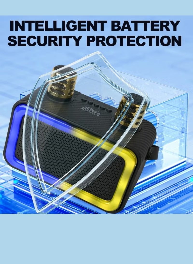 singe Mini Portable Rechargeable Speaker with RGB Flash Light and Outdoor Microphone Home 2 - Image 3