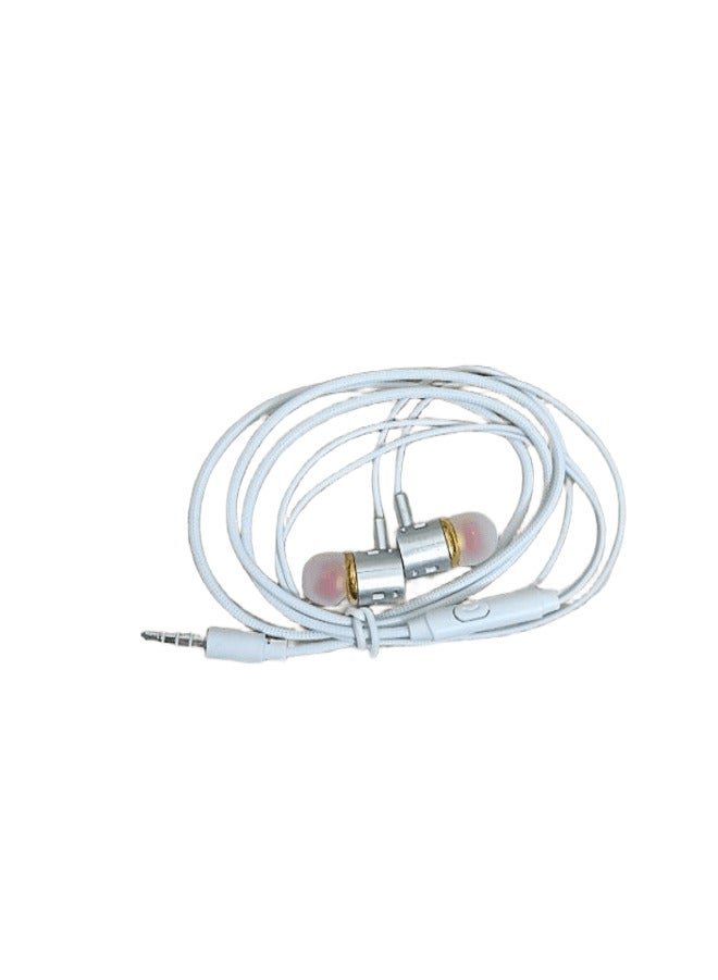 On-04 High Quality Stereo Earphone, White 