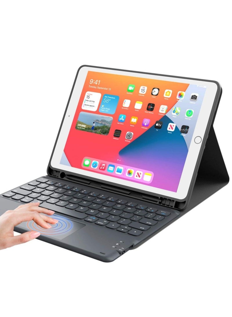 MUNTAQI iPad Keyboard 9th Generation, Keyboard for iPad 8th Generation/7th Gen iPad, Black, 10.2"/10.5 - Image 1