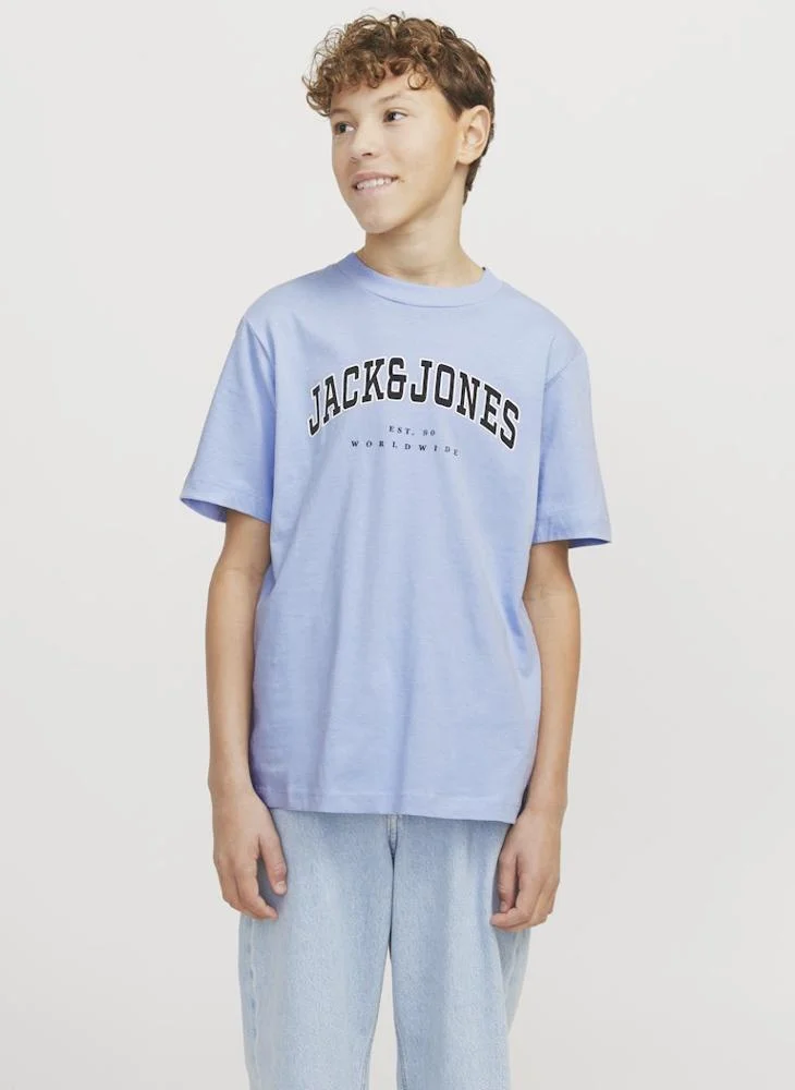 Jack & Jones Junior Kids Logo Crew Neck T-Shirts