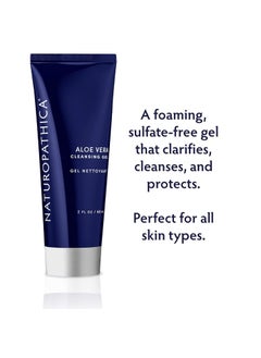 Naturopathica Naturopathica Aloe Vera Cleansing Gel, Facial Cleanser with Aloe Vera and Lavender, Clarifying Face Wash for Men and Women, Travel Size Face Wash, 2 fl oz  - Image 4
